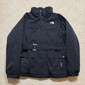 The North Face Jacket Womens Medium Black HyVent 600 Down Belted Ski Parka